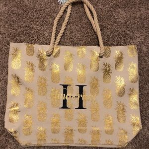 Personalized Pineapple Beach Tote